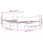 Massivholzbett ohne Matratze 135x190 cm Kiefernholz