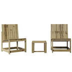 3-tlg. Garten-Lounge-Set Kiefernholz Imprägniert