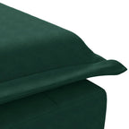 Massage-Chaiselongue mit Nackenrolle Dunkelgrün Samt
