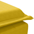 Massage-Chaiselongue mit Nackenrolle Gelb Samt