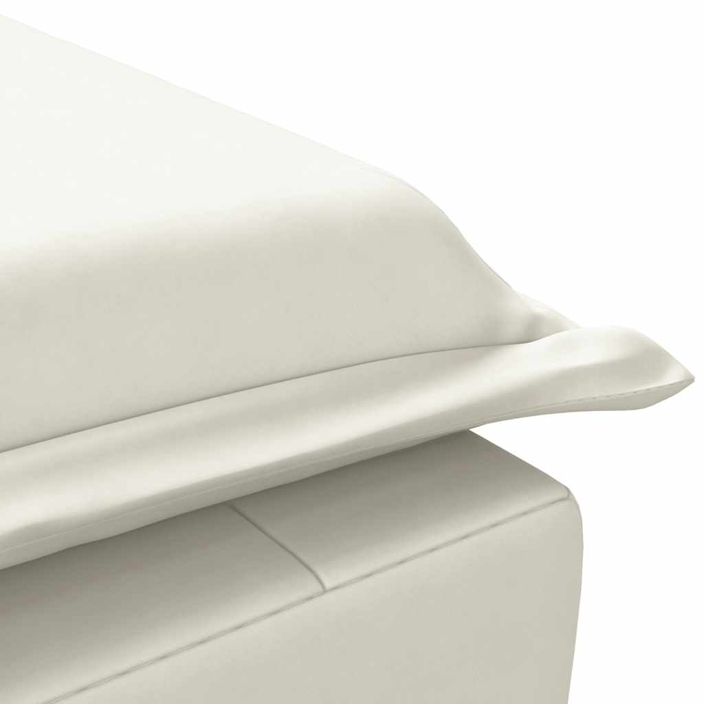 Massage-Chaiselongue mit Nackenrolle Creme Samt