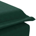 Massage-Chaiselongue mit Nackenrolle Dunkelgrün Samt