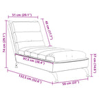 Chaiselongue mit Kissen Dunkelgrau Stoff