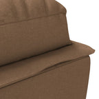 Chaiselongue mit Kissen Braun Stoff