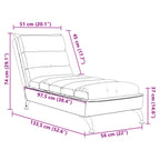 Chaiselongue mit Kissen Braun Stoff