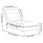 Massage-Chaiselongue mit Kissen Braun Stoff