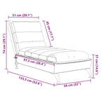 Massage-Chaiselongue mit Kissen Blau Stoff