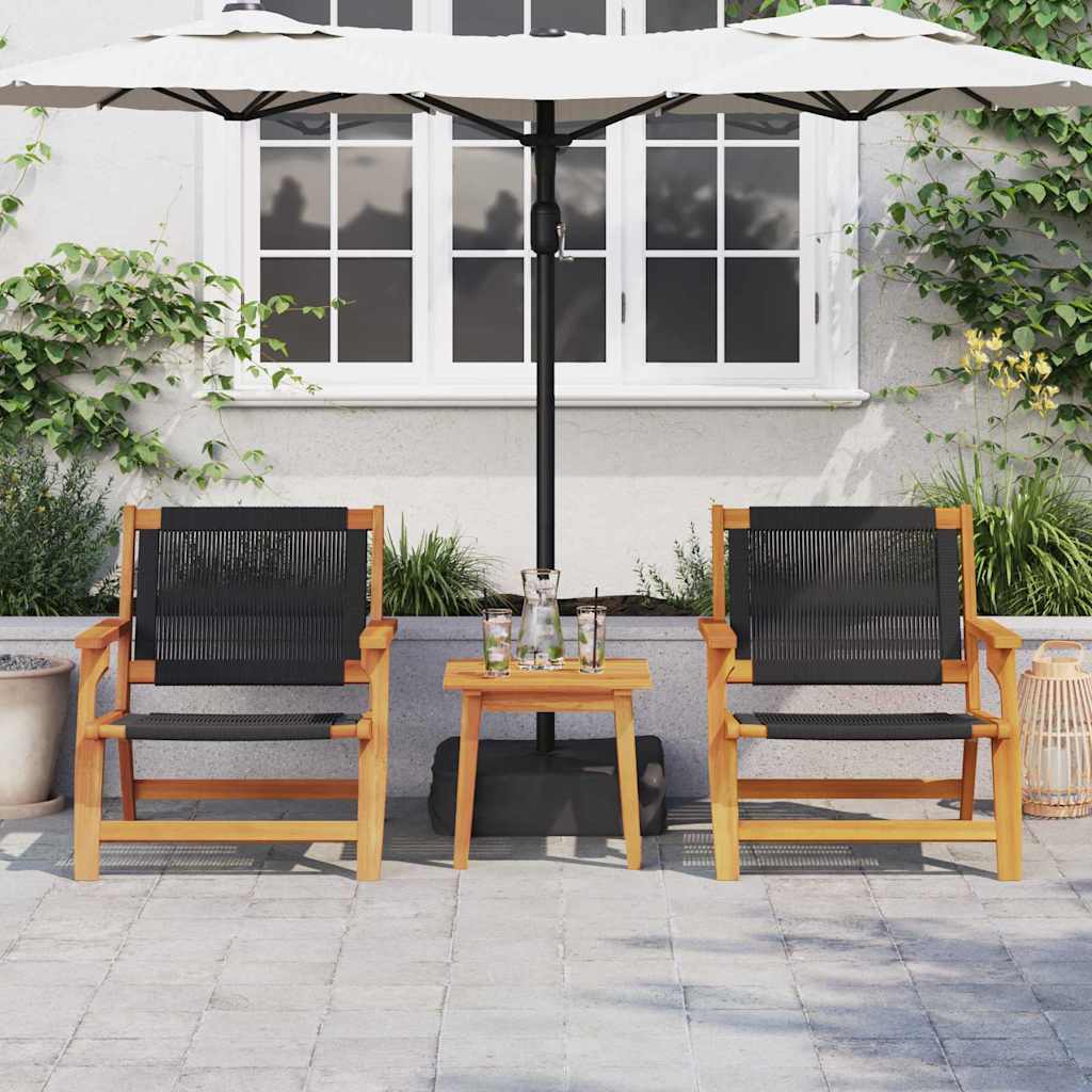 gartenmöbel 2 pcs Schwarz 67 x 76 x 73 cm Massivholz Akazie