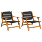gartenmöbel 2 pcs Schwarz 67 x 76 x 73 cm Massivholz Akazie