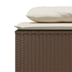 3-tlg. Garten-Essgruppe mit Kissen Braun Poly Rattan