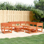 8-tlg. Garten-Lounge-Set Wachsbraun Massivholz Kiefer
