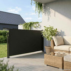 Seitenmarkise Ausziehbar Schwarz 100x300 cm