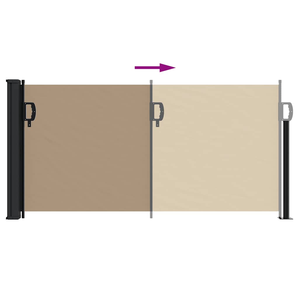 Seitenmarkise Ausziehbar Taupe 100x300 cm