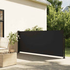 Seitenmarkise Ausziehbar Schwarz 140x500 cm