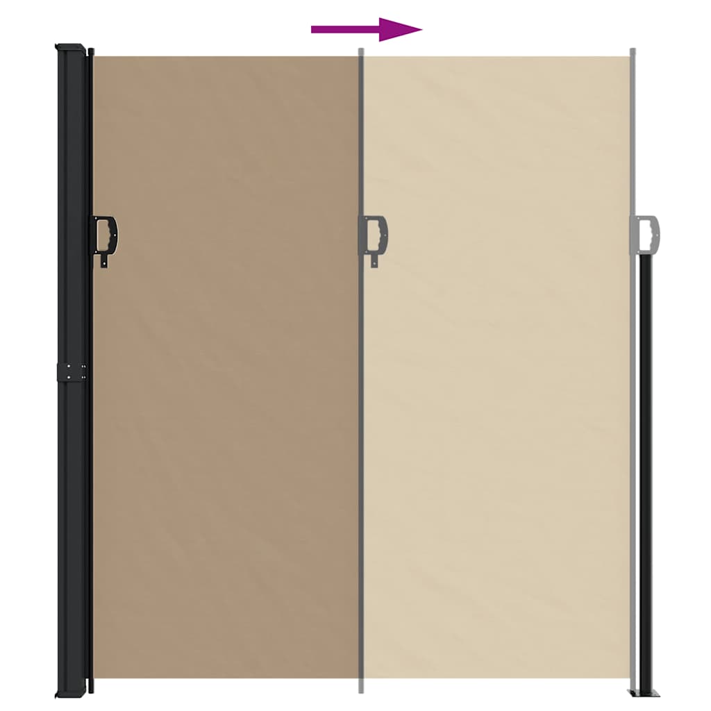 Seitenmarkise Ausziehbar Taupe 220x500 cm