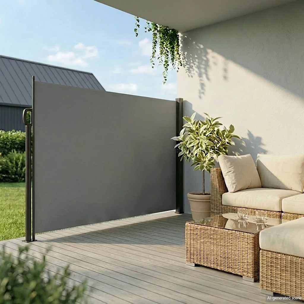 Seitenmarkise Ausziehbar Anthrazit 220x500 cm