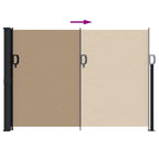 Seitenmarkise Ausziehbar Taupe 140x600 cm