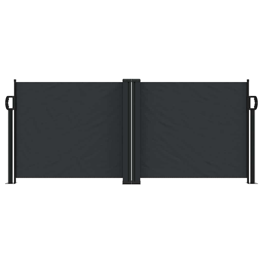 Seitenmarkise Ausziehbar Schwarz 100x600 cm