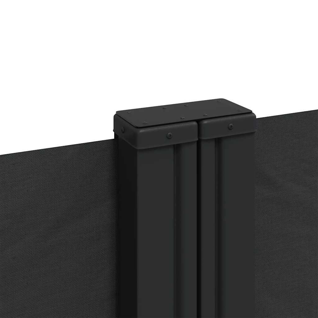 Seitenmarkise Ausziehbar Schwarz 100x600 cm