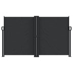 Seitenmarkise Ausziehbar Schwarz 140x1200 cm