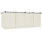 Pavillon mit Vorhängen Creme 6x3 m Stahl