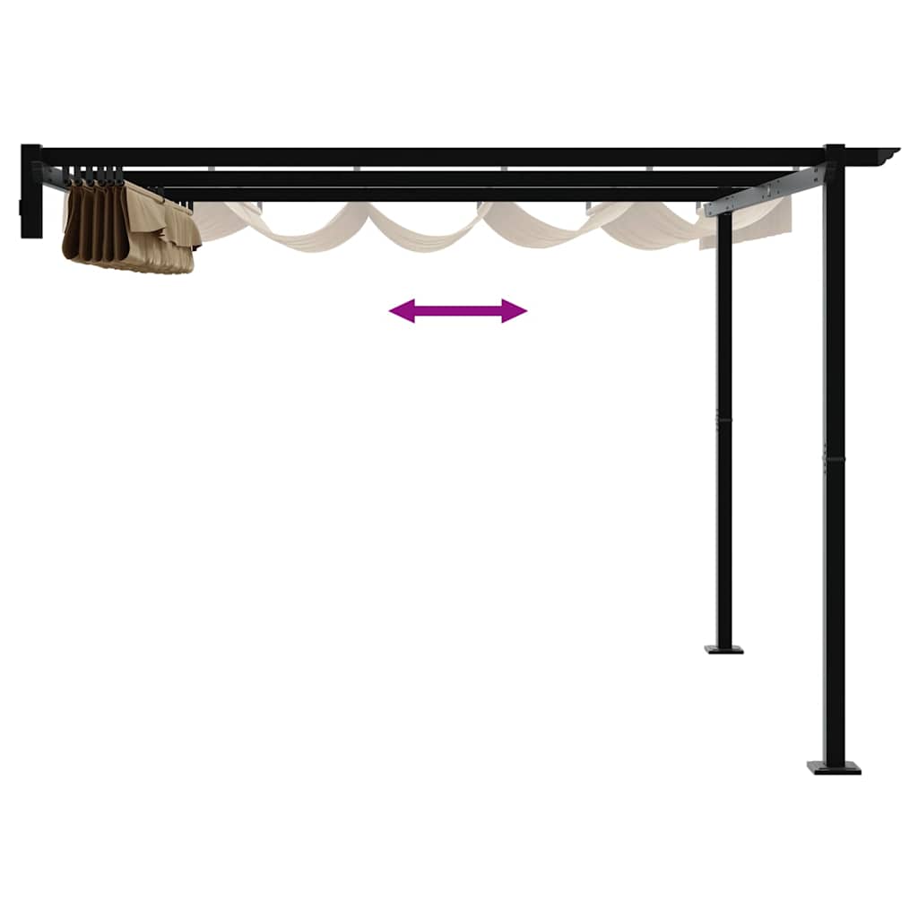 Pavillon 300 x 300 x 200 cm Taupe Polyester