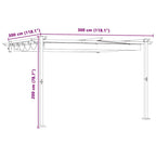 Pavillon 300 x 300 x 200 cm Taupe Polyester