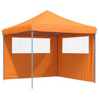 Partyzelt Faltbar Pop-Up mit 2 Seitenteilen Orange