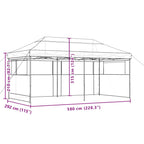 Partyzelt Faltbar Pop-Up mit 3 Seitenteilen Beige