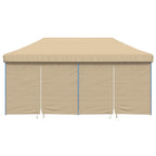 Partyzelt Faltbar Pop-Up mit 4 Seitenteilen Beige