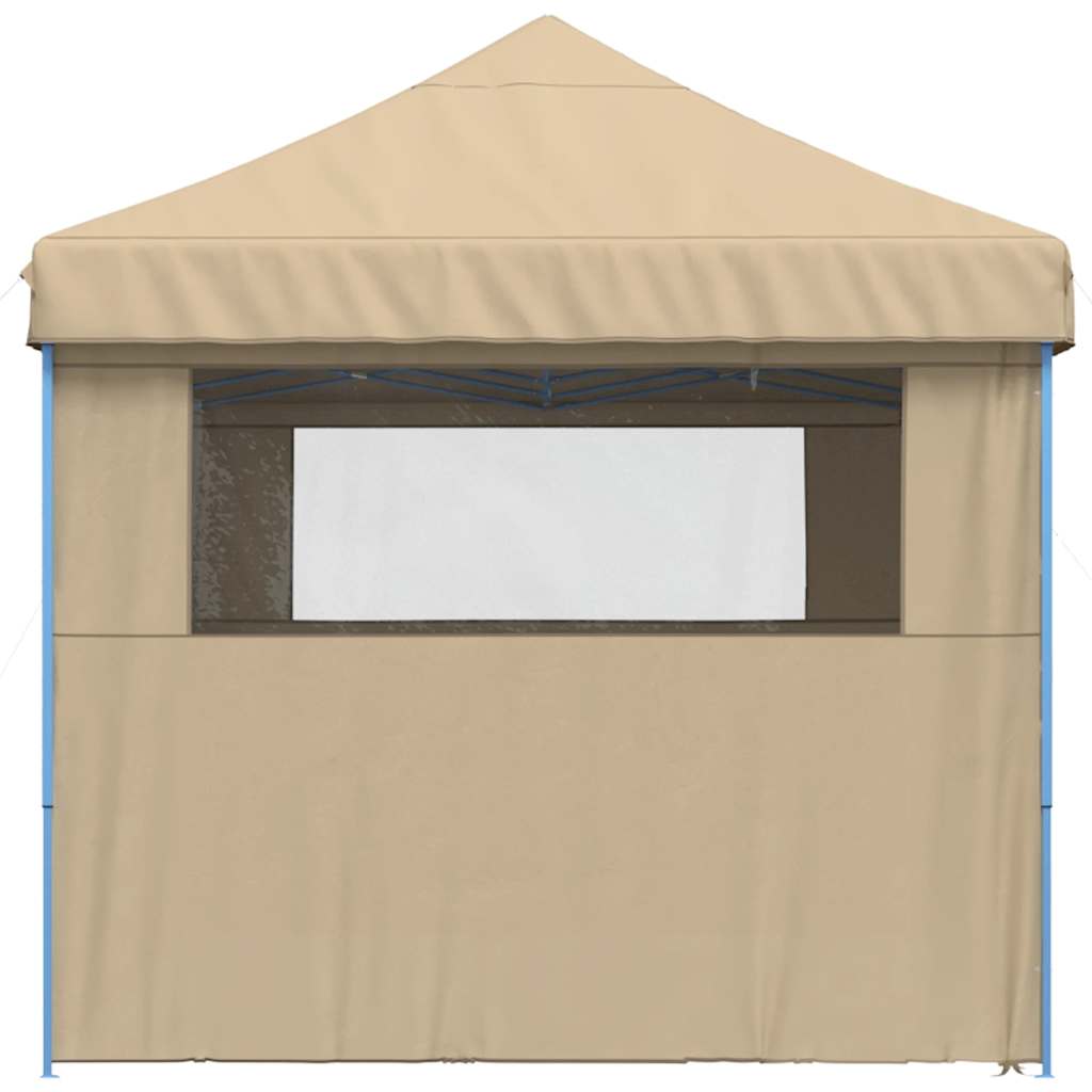Partyzelt Faltbar Pop-Up mit 4 Seitenteilen Beige