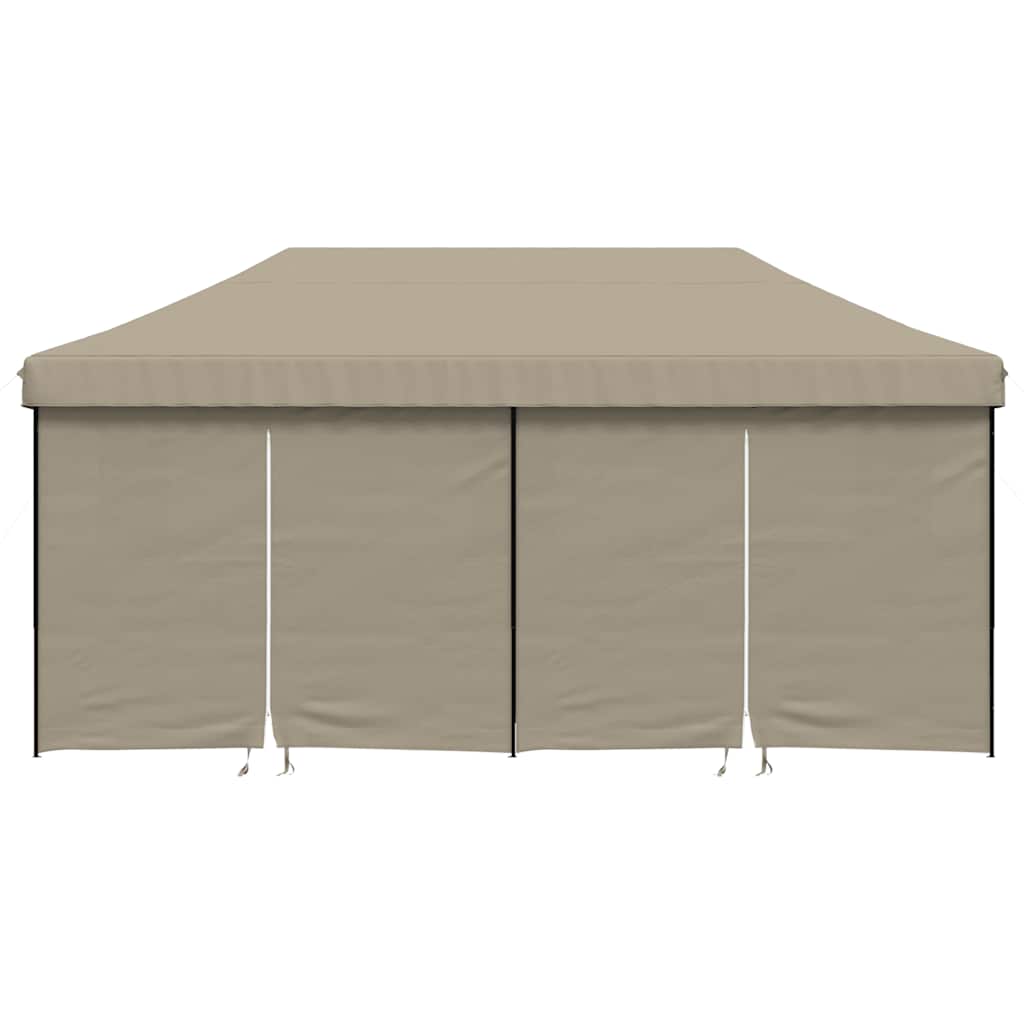 Partyzelt Faltbar Pop-Up mit 4 Seitenteilen Taupe