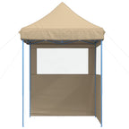 Partyzelt Faltbar Pop-Up mit 2 Seitenteilen Beige