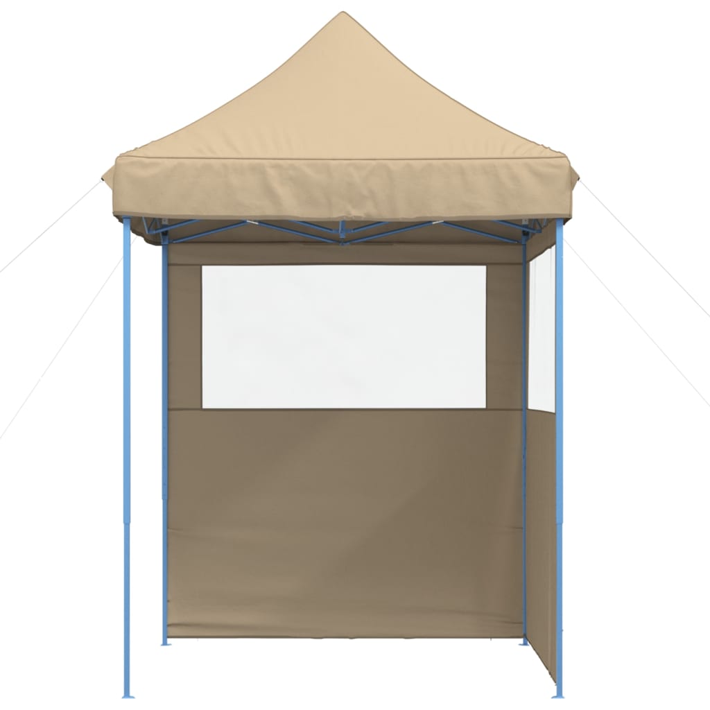 Partyzelt Faltbar Pop-Up mit 2 Seitenteilen Beige