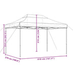 Partyzelt Faltbar Pop-Up Orange 410x279x315 cm