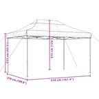 Partyzelt Faltbar Pop-Up Terrakottarot 410x279x315 cm
