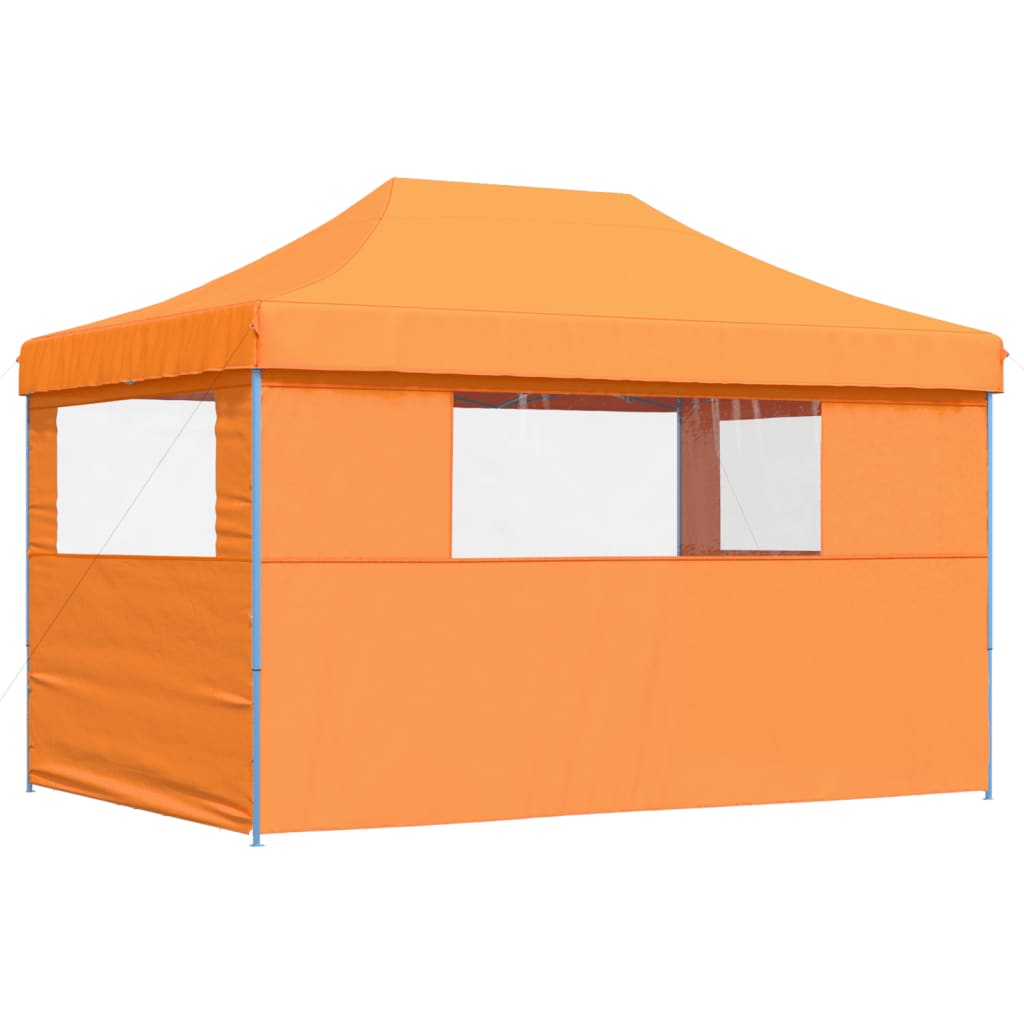 Partyzelt Faltbar Pop-Up mit 3 Seitenteilen Orange