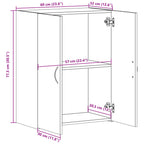 Aktenschrank Räuchereiche 60x32x77,5 cm Holzwerkstoff