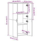 Aktenschrank Sonoma-Eiche 60x32x115 cm Holzwerkstoff