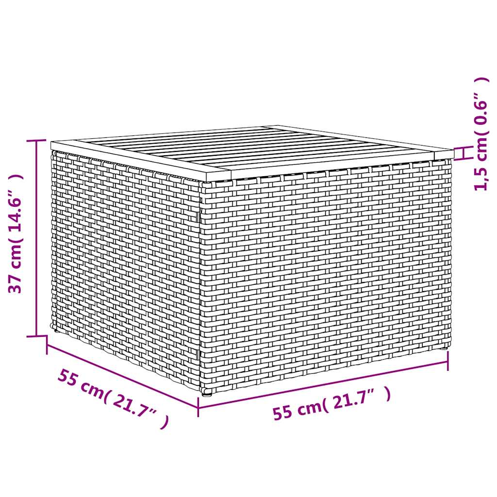 5-tlg. Garten-Sofagarnitur mit Kissen Grau Poly Rattan
