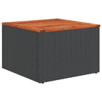 12-teiliges Gartensofa-Set mit Kissen, schwarzes Polyrattan