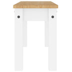 Essbank PANAMA Weiß 105x30x45 cm Massivholz Kiefer