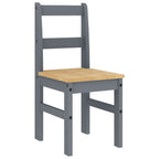Essstühle 2 Stk. PANAMA Grau 40x46x90 cm Massivholz Kiefer