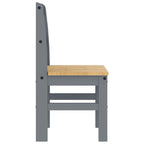 Essstühle 2 Stk. PANAMA Grau 40x46x90 cm Massivholz Kiefer