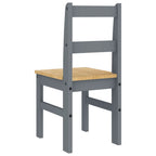 Essstühle 2 Stk. PANAMA Grau 40x46x90 cm Massivholz Kiefer
