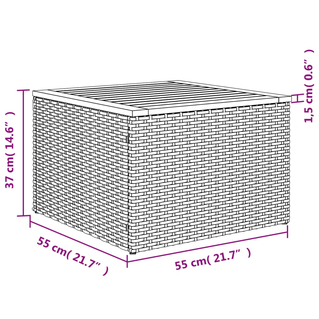 7-teiliges Gartensofa-Set mit Kissen, schwarzes Polyrattan