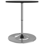 Bartisch Schwarz 60x60x90 cm Holzwerkstoff Verchromter Stahl