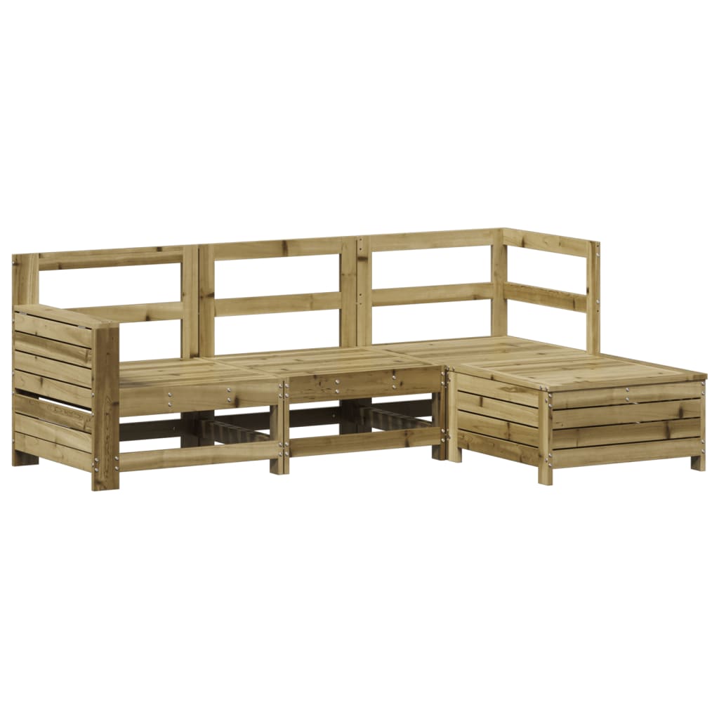 4-tlg. Garten-Sofagarnitur Kiefernholz Imprägniert