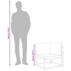 2-tlg. Garten-Sofa-Set mit Kissen Massivholz Akazie