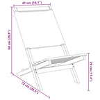 Gartenstühle 4 Stk. Klappbar Cremeweiß Stoff und Massivholz